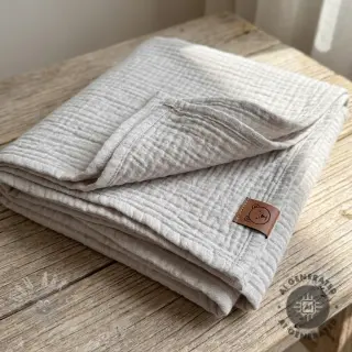 Muślin double gauze PLAIN natural