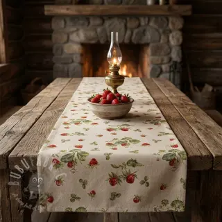 Tkanina dekoracyjna Linenlook Wild strawberries