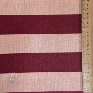 Tkanina dekoracyjna premium Joyful basic stripe wine