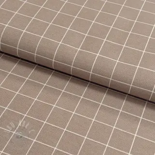 Tkanina dekoracyjna premium Perfect grid lines taupe