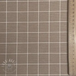Tkanina dekoracyjna premium Perfect grid lines taupe