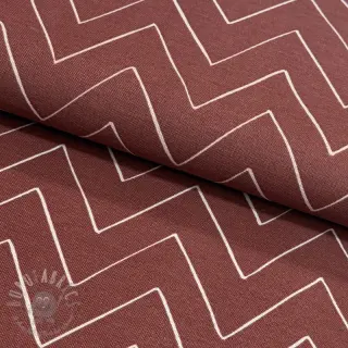 Tkanina dekoracyjna premium Freehand zigzag lines