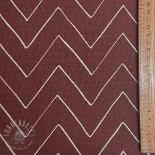 Tkanina dekoracyjna premium Freehand zigzag lines