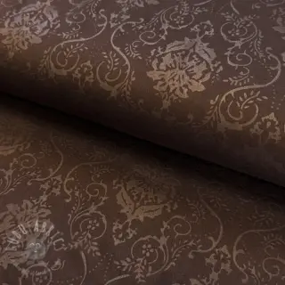 Zamsz stretch SCUBA Embossed dark brown