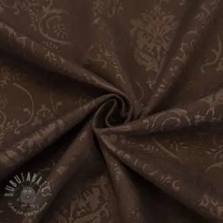 Zamsz stretch SCUBA Embossed dark brown