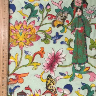 Tkanina dekoracyjna premium Lotus bloom lady digital print