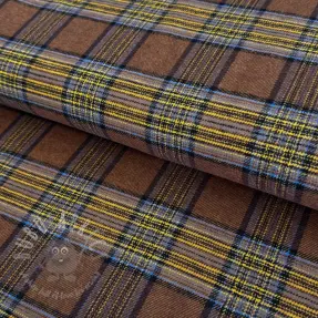 Bawełniana tkanina FLANEL YARN DYED BRUSHED CHECK design A
