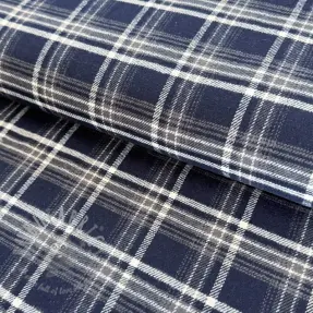 Bawełniana tkanina FLANEL YARN DYED BRUSHED CHECK design D
