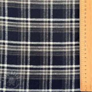 Bawełniana tkanina FLANEL YARN DYED BRUSHED CHECK design D