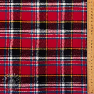 Bawełniana tkanina FLANEL YARN DYED BRUSHED CHECK design E