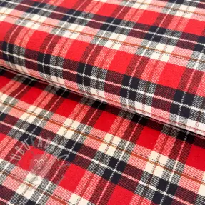 Bawełniana tkanina FLANEL YARN DYED BRUSHED CHECK design I