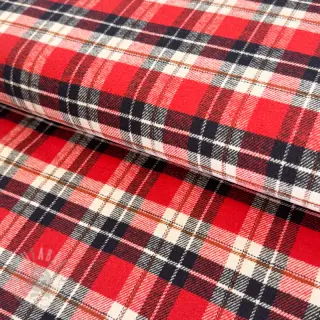 Bawełniana tkanina FLANEL YARN DYED BRUSHED CHECK design I