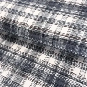 Bawełniana tkanina FLANEL YARN DYED BRUSHED CHECK design J