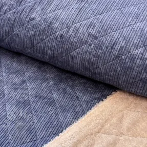 Sztruks QUILT navy