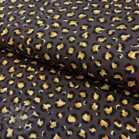Tkanina dekoracyjna premium Leopard animal small dark brown