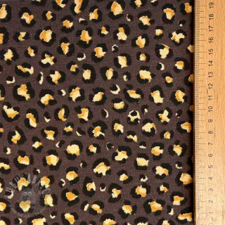 Tkanina dekoracyjna premium Leopard animal small dark brown