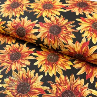 Tkanina dekoracyjna premium Golden bloom night digital print
