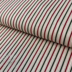 Tkanina dekoracyjna Linenlook Little Xmas stripe