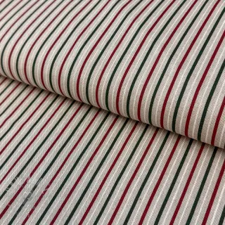 Tkanina dekoracyjna Linenlook Little Xmas stripe