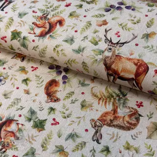Tkanina dekoracyjna Linenlook Animal forest dream digital print