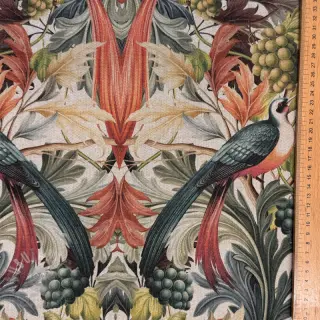 Tkanina dekoracyjna Linenlook Leafy paradise bird digital print