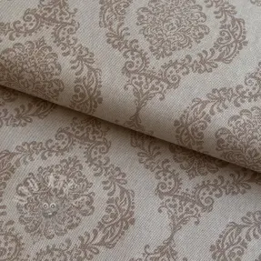 Tkanina dekoracyjna Linenlook Baroque damask charm taupe