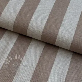 Tkanina dekoracyjna Linenlook Joyful basic stripe taupe