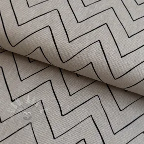 Tkanina dekoracyjna Linenlook Freehand zigzag lines