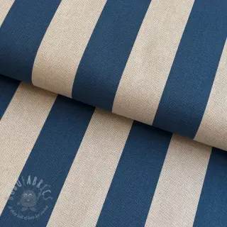 Tkanina dekoracyjna Linenlook Joyful basic stripe denim