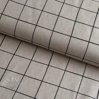 Tkanina dekoracyjna Linenlook Freehand grid lines