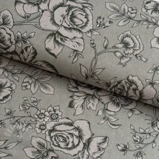 Tkanina dekoracyjna Linenlook Elegant rose bloom army