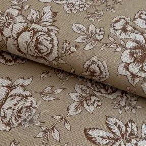 Tkanina dekoracyjna Linenlook Elegant rose bloom yellow