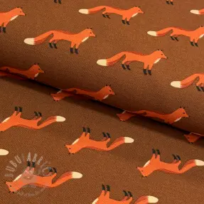 Tkanina dekoracyjna premium Fox parade brown