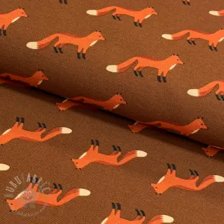 Tkanina dekoracyjna premium Fox parade brown