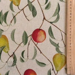 Tkanina dekoracyjna Linenlook Apple pear branch digital print