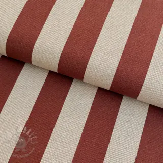 Tkanina dekoracyjna Linenlook Joyful basic stripe terra
