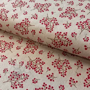 Tkanina dekoracyjna Linenlook Winter berry bloom