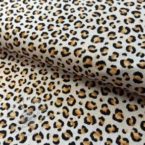 Tkanina dekoracyjna Linenlook Leopard animal small