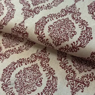 Tkanina dekoracyjna Linenlook Baroque damask charm wine