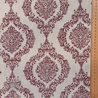 Tkanina dekoracyjna Linenlook Baroque damask charm wine