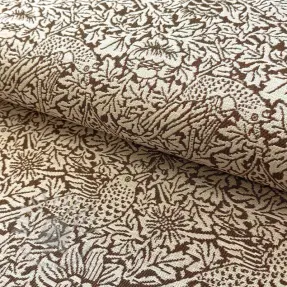 Tkanina dekoracyjna GOBELIN premium Anemone art craft brown
