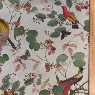 Tkanina dekoracyjna Linenlook Orchid paradise bird digital print