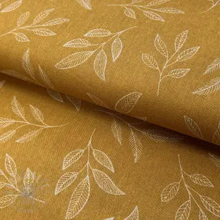 Tkanina dekoracyjna Linenlook Elegant leaf branch yellow