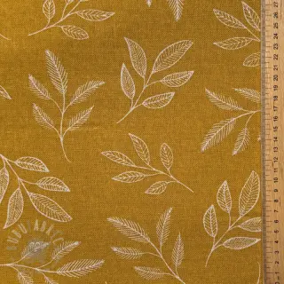 Tkanina dekoracyjna Linenlook Elegant leaf branch yellow