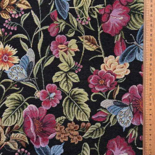 Tkanina dekoracyjna GOBELIN premium Vintage flower garden