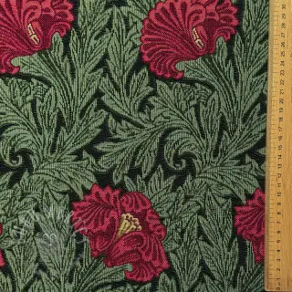 Tkanina dekoracyjna GOBELIN premium Poppy art craft black
