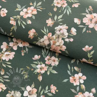 Tkanina dekoracyjna premium Soft painted blossom army digital print