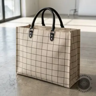 Tkanina dekoracyjna Linenlook Freehand grid lines