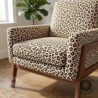 Tkanina dekoracyjna Linenlook Leopard animal small