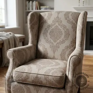 Tkanina dekoracyjna Linenlook Baroque damask charm taupe